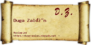 Duga Zalán névjegykártya