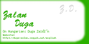 zalan duga business card